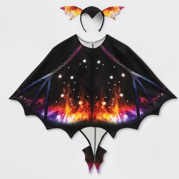 Boys Girls Hyde and Eek DRAGON Costume-- Capelet & Headpiece Size ONE SIZE   NWT - Picture 1 of 3